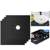 15 Piece Gas Stove Protectors Cooker Cover Liner Clean Mat Pad Gas Stove Stovetop Protector Black