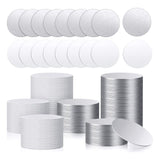 Stickers Set Round Bezel Pendant Tray Aluminum Sheet, Sublimation Blank Discs (100Pcs)