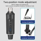 New 2.4G XLR Wireless Transmitting & Receiving System Dynamic Condenser Microphone Reverberation Adjustment