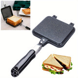 1pc Sandwich Maker Pan Sandwich Toaster Non-stick Sandwich Toaster Toastie Maker Grill Breakfast Aluminium Stove Toaster