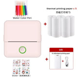 Mini Thermal Printer Wireless Bluetooth 4.0 200dpi Photo Label Memo List Printing with USB Cable Imprimante Portable