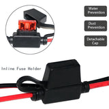 2 Pack 40CM 16AWG Battery Alligator Clips to SAE Quick Release Adapter Connectors Extension Charging Cable Built-in 10A Fuse