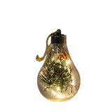 5pcs New Decorations Cross border Simulation Light Bulb Christmas Tree Decorative Pendant Plastic Ball
