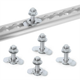 Fittings L-Track Threaded Double Stud Lug Fitting Tie Down, Used with L Track Rails, Sier