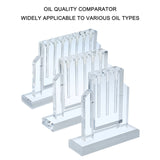 7 Tubes Automobile Quality Transmission Oil Viscosity Comparator - Transparent Glass Tester Demonstration