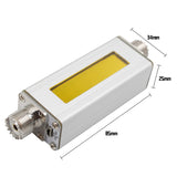HF Short Wave Standing Wave Meter SWR Power Meter + OLED + Battery Short Wave Standing Meter Silver