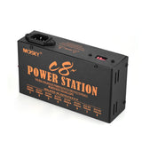 Mosky C-8 Guitar Effect Pedals Power Supply Station Pedal Musical Instrument for Guitar Pedals 8 Isolated 9/12/18V Cables