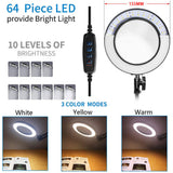 Fast Shipping Glass LED Adjustable Clip on Desk Magnifier Lamps with 3 Colors Illuminated USB Magnifying Lamp
