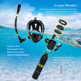 Underwater Snorkeg Full Face Children Swimming Mask Set Scuba Diving Respirator Masks Anti Fog Safe Breathing for Kids Adult