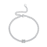 Bracelet S925 Silver Inlay Moissanite Rubik's Cube