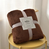 Solid colored thick flannel nap blanket, Christmas gift