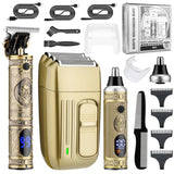 2024 New RESUXI 963 Professional Electric Clipper Set Foil Shaver Ear Nose Hair Trimmer Grooming Kit for Men Oil Head Cut