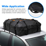 600D Waterproof Car Roof Cargo Carrier Universal Lage Storage Cube Bag 20 Cubic feet for All Cars