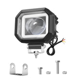 40W Motorcycle Spotlight 12-80V Auxiliary Headlight White Yellow LED Fog Lights Waterproof Mini Projector Driving Light