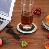 USB Thermal Insulation Heating Hot Drink Warm Milk PU Leather High Temperature Heater Office Coaster
