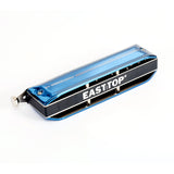 Easttop Harmonica 12 Holes Harp 48 Tone Chromatic Player Plastic Grid Harmonica Blue for Adults Professional Player and Students