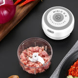 Portable Mini USB Electric Food Mixer - Ideal for Kitchen, Meat, Garlic, Vegetables & Chili