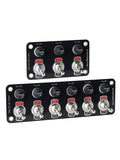 3 Gang/6 Gang Panel 12V/24V On/Off Rocker Toggle Switch with 10A Fuse Racing Cars RV Camper Marine Boat Yacht