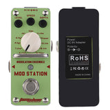 Aroma Electric Guitar Effects Pedals Guitar Parts Analog Flanger Vibatio Mod Station Modulation Electric Guitar Effect Pedal