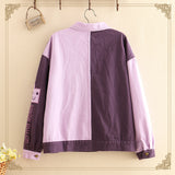 Loose-fitting color-matching coat