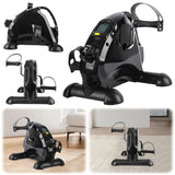 Mini Arm and Leg Anti Slip Peddler Exercise Bike Adjustable Portable Pedal Trainer LCD Display for Seniors