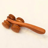 Mahogany rosewood wenge fragrant wood hand push waist neck back acupoint massage roller home massager