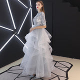 Evening Dress Skirt Women Fashion Banquet French Sequins Long Mori Series