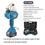 EC-50M/65M 18V Electric Ratchet Cutter Rechargeable Cable Gear Type Scissors