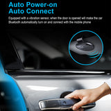 Bluetooth 5.0 Receiver Handsfree Car Kit Speakerphone Sun Visor Wireless MP3 Music Player with Microphone Auto Power On/Connect
