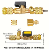 R134A Shut-Off Ball Adapter 270Pcs Car Air Conditioning O Rings Set R410A R22 Vae Core Remover Installer Tool kit