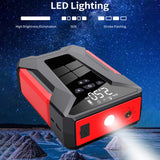 Tire Inflator Portable Compressor - Cordless Electric Pump, 10000mAh 1000A Jump Starter and Air Compressor with LED Light