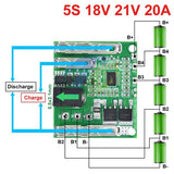 5S Charging BMS Module 18V 21V 20A Li-Ion Lithium Battery Protection Board For Power Tools