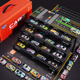 48PCS Container Simulation Model Finale Alloy Inertia Pull Back Mini Boy Engineering Car Set Toy Birthday Gift