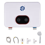 5.5KW Tankless Electric Hot Water Heater - 230V, LED Digital Display, On Demand, Overheating Protection, 30-55 Celsius