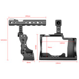 Andoer Cage Kit for Canon EOS M50 DSLR Cameras Top Handle Camera Video Rig Aluminum Alloy with Cold Shoe Mount