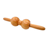 Manual two-wheel real wood wheel knock massage stick press the meridian-collateral-massage hine neck and waist point ma