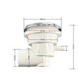 Φ90mm Cover Single Way 32mm Water-in ABS Chromed Cap PVC Base Massage Bathtub Bubble Hot Tub Water Jet Nozzle