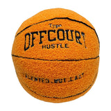 Offcourt Pillow, Shaped Teddy Fleece Embroidered Basketball Throw Pillow Fuzzy Plush Toy