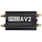 PRO AV2 2CH HiFi Ground Loop Filter RCA Noise Isolator Audio Signal Reducer