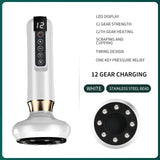 Electric Cupping with 12 Gear Suction and Heating. Guasha Scraping EMS Body Massager. Vacuum Suction Fat Burner Slimming.