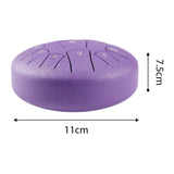 Steel Tongue 6 Inch 11 Notes D Key Percussion Instrument Portable Balmy with Drum Mallets for Meditation Yoga Beginner