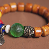 Retro Ethnic Style Smoked Beef Bone Bracelet
