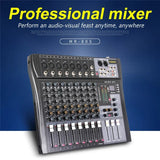 Professional Audio Mixer 8 Channel Mi Console Bluetooth Sound Board USB Reverb For PC Stage Studio DJ Controller Podcast