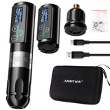 2022 Latest Ambition Wireless Tattoo Machine Pen Custom Brushless Motors Fast Charging Battery 2400mA./h For Tattoo Artist