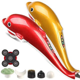 Dolphin Massager Stick Electric Percussion Hammer Back Waist Cervical Spine Handheld Whole Body Multifunctional Vibration Appara