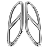 2 Pcs Exhaust Pipe Cover Trim Steel for Mercedes Benz GLC A B C E Class X253 W205 Coupe W213 W176 W177 W246 Tail Throat Frame