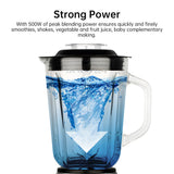 Personal Size Smoothie Cup - 500W Stainless Steel Small Blender for Kitchen, 2 Speed Adjustable with 48oz Glass