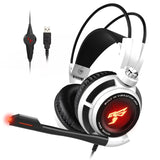 Somic Wired Gaming Headset 7.1 Channel Professional Vibrating LED Light USB Interface Surround Sound Headphone Black