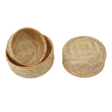 3PCS Woven Storage Bowls Large Capacity Exquisite Clear Grain Decorative Woven Serving Basket Bowl for Home