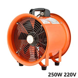 220V 250W Portable Axial w Industrial Powerful Duct Blower Dehumidification And High Air Volume Odor Removal Exhaust Fan